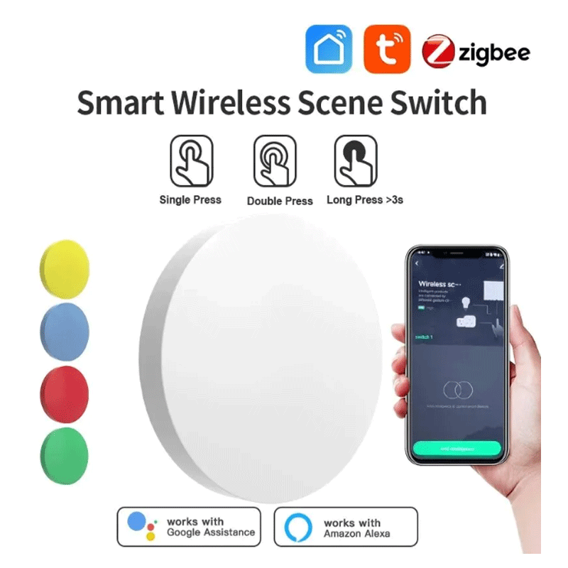 Smart Home Voice Control - Tuya ZigBee slimme draadloze knop Scèneschakelaar