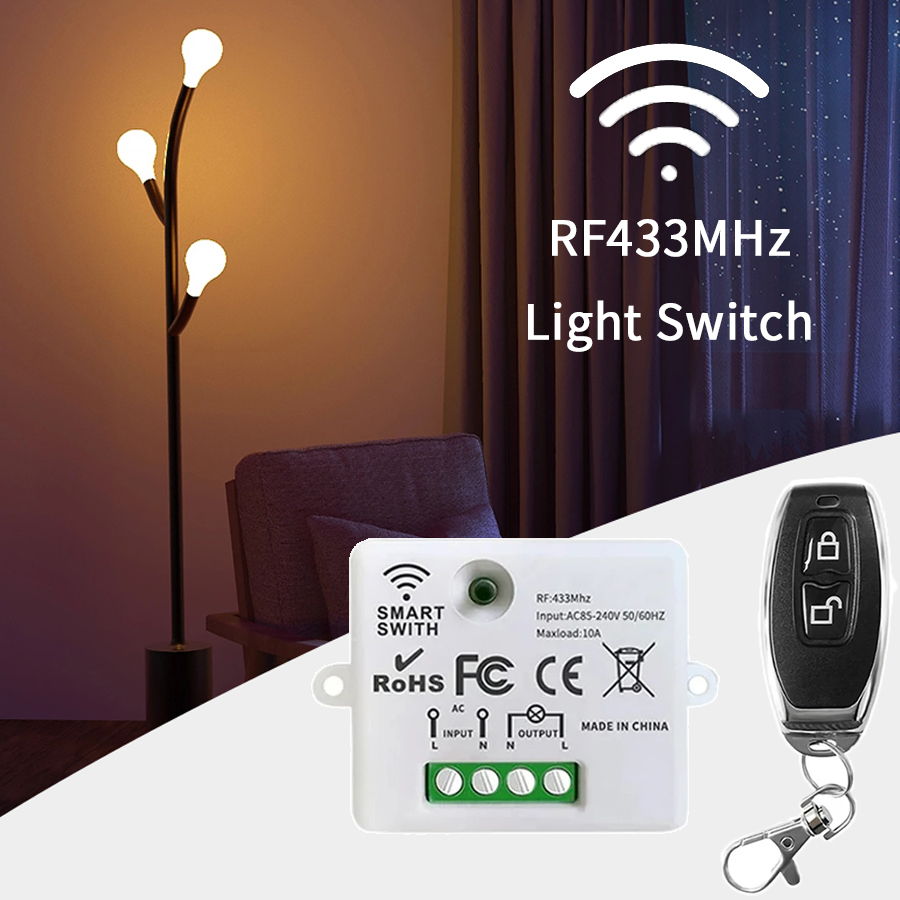 Smart Home Miniature - RF 433MHz Draadloze Afstandsbediening Schakelaar Smart