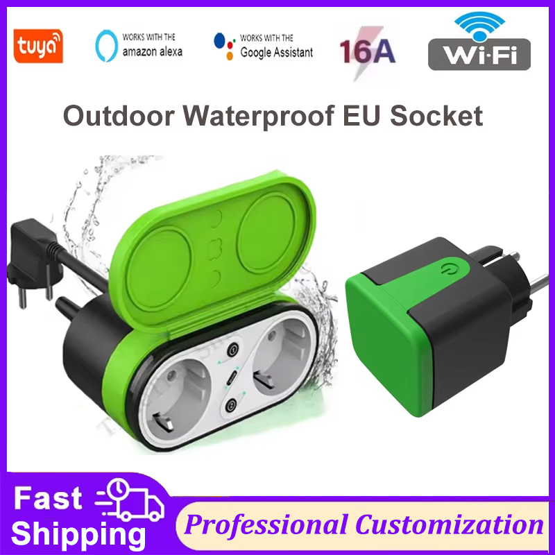 Smart Home Voice Control - Tuya EU 16A Wifi Slimme Buitenstopcontact