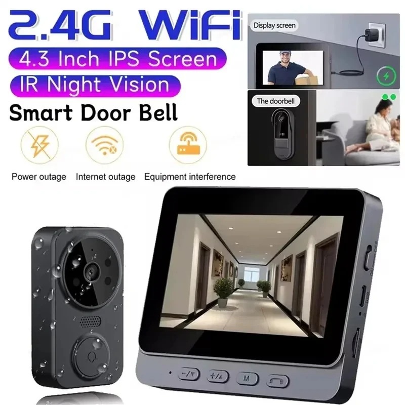 Smart Home Video Doorbell Enhanced Security With Smart Doorbell - Slimme WiFi 2.4G draadloze deurbel video-intercom
