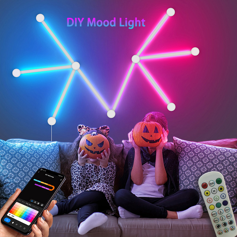 Smart Home Tv - Slimme RGB-wandlamp, Bluetooth APP-verbinding LED-lichtbalk voor