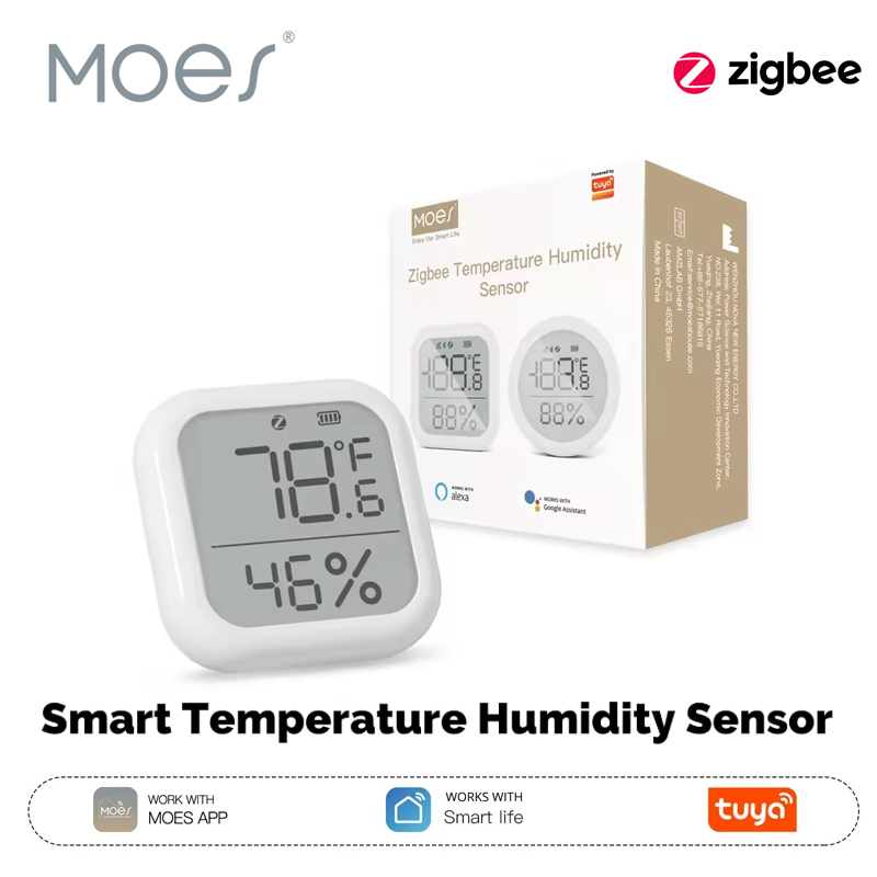 Smart Home Dashboard - MOES Tuya ZigBee Smart Home temperatuur-