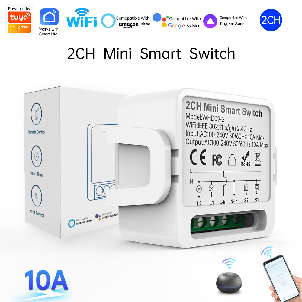 Smart Home Voice Control - 2-weg Tuya Smart Switch 2-voudige slimme
