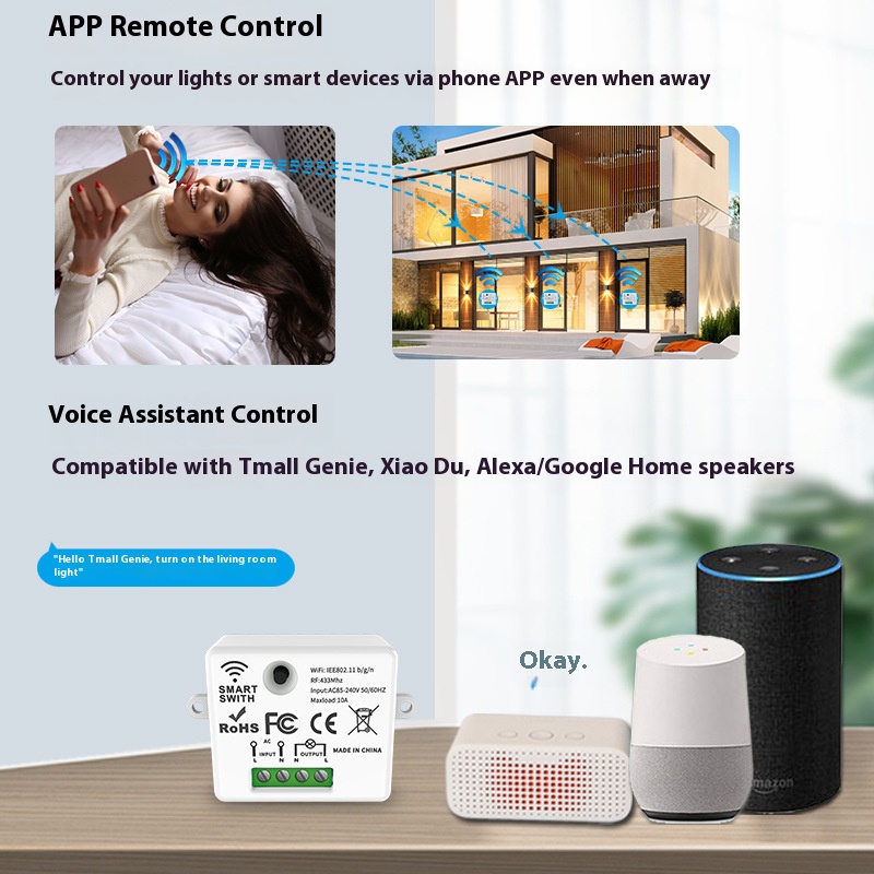 Het Tuya Smart Switch-Off-appa - Smart Home Voice Control recensie en prijs