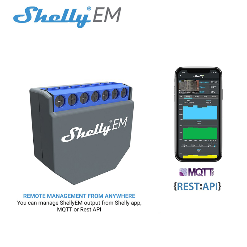 SHELLY EM Wifi Smart Life Cont - Smart Home Voice Control recensie en prijs
