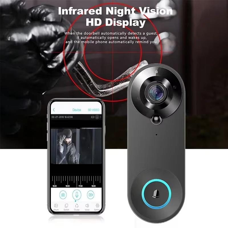 HD 1080P Slimme draadloze deur - Smart Home Video Doorbell Enhanced Security With Smart Doorbell recensie en prijs