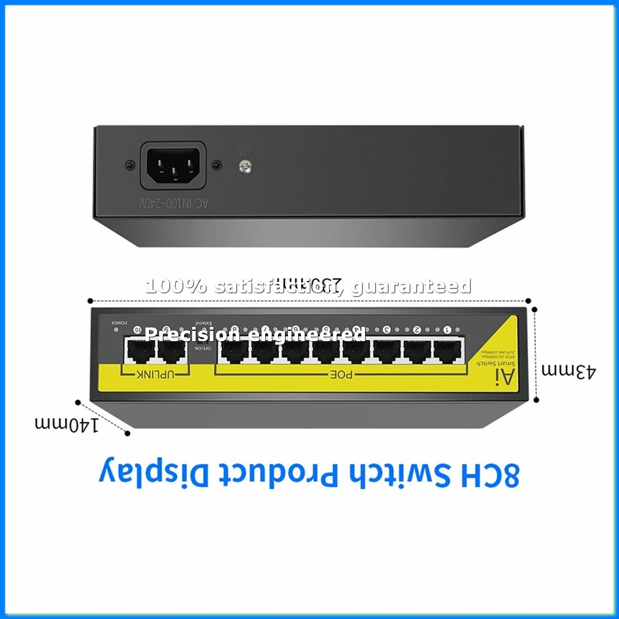 48V 8 Poorten POE Switch Ether - Security Ip Camera recensie en prijs