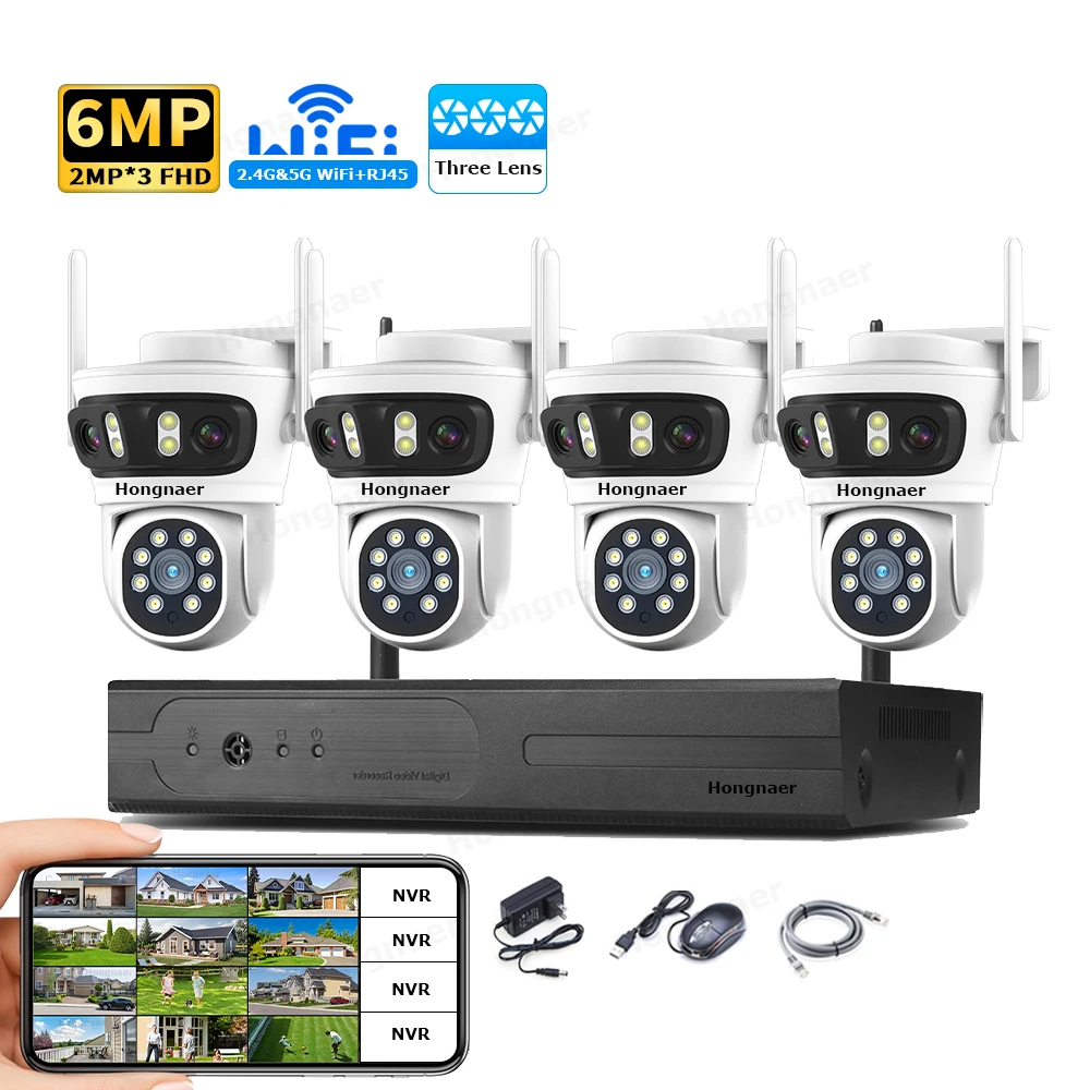 2026 Hongnaer 6MP 4CH 3-lens 2 - Security Ip Camera recensie en prijs